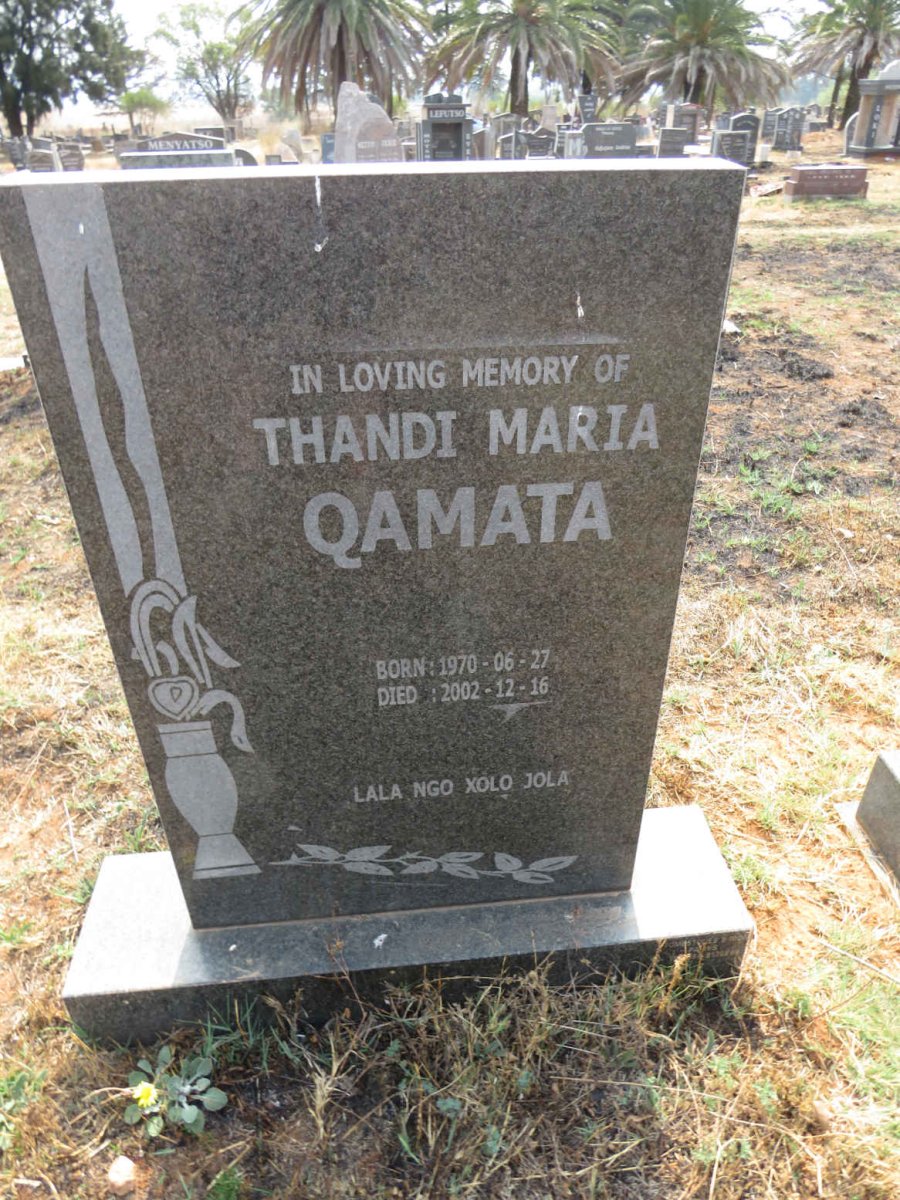 QAMATA Thandi Maria 1970-2002
