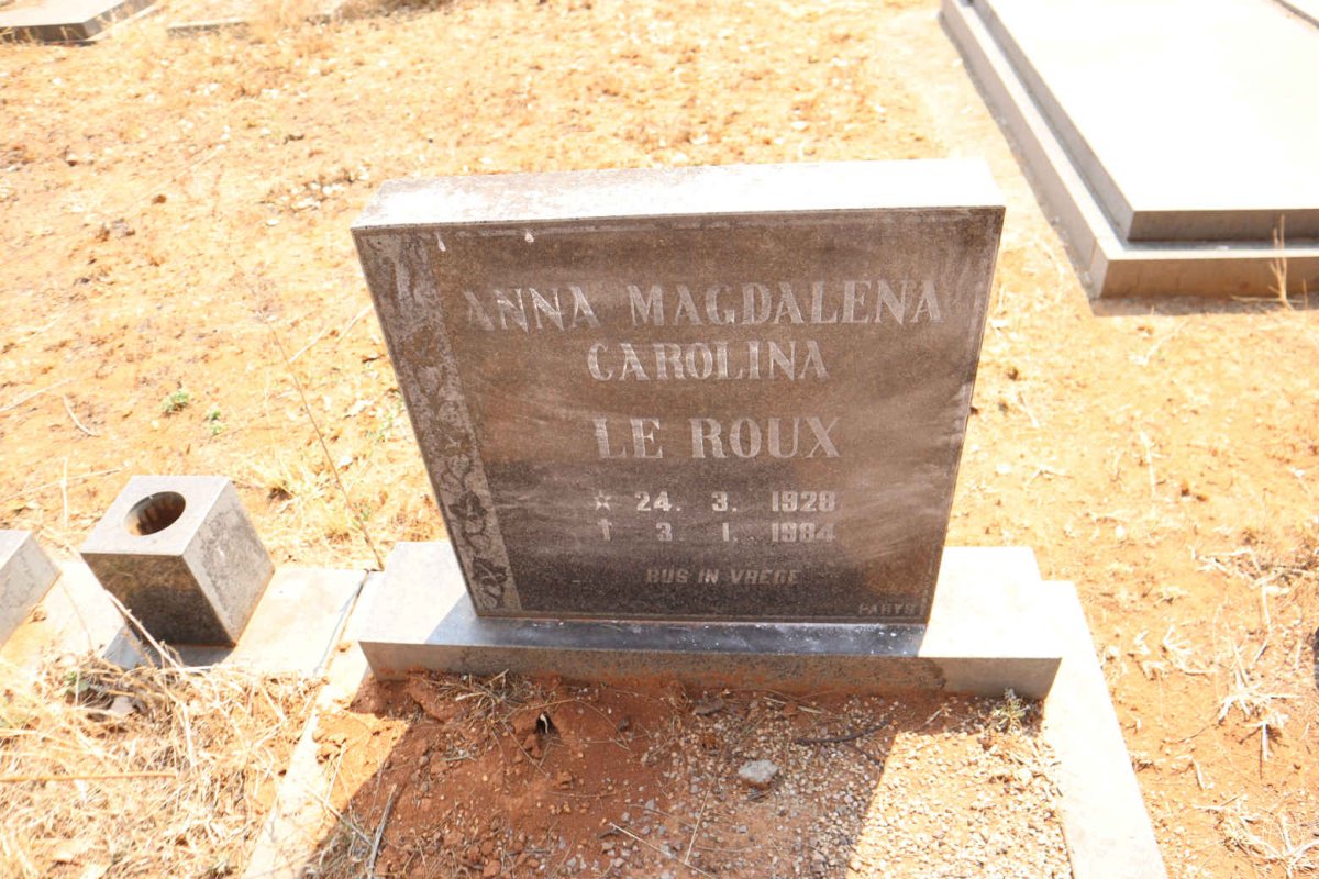 ROUX Anna Magdalena Carolina, le 1928-1984