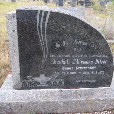 BITZER Elizabeth Wilhelmina nee GROBBELAAR 1891-1970