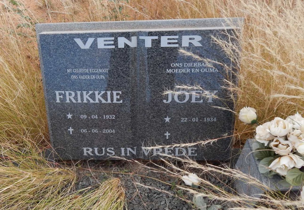 VENTER Frikkie 1932-2004 &amp; Joey 1934-
