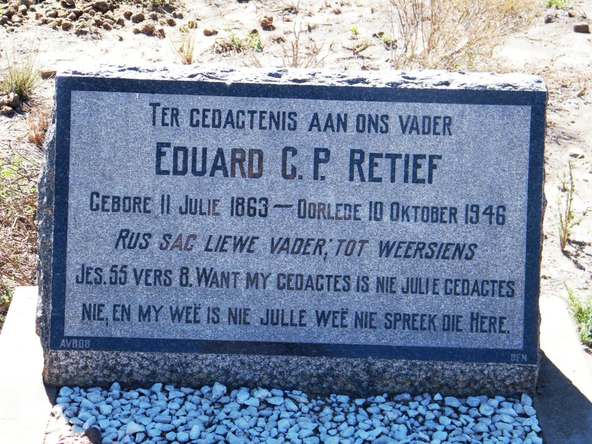 RETIEF Eduard C.P. 1863-1946