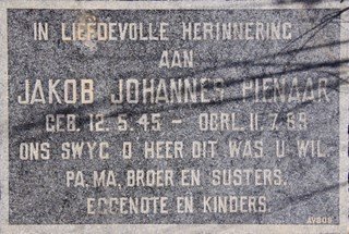 PIENAAR Jakob Johannes 1945-1969