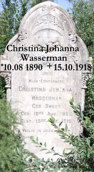 WASSERMAN Christina Johanna nee SWART 1890-1918