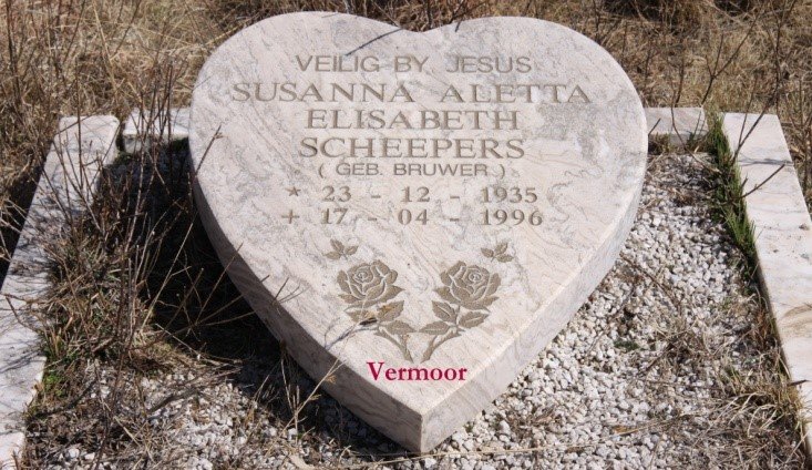 SCHEEPERS Susanna Aletta Elisabeth nee BRUWER 1935-1996