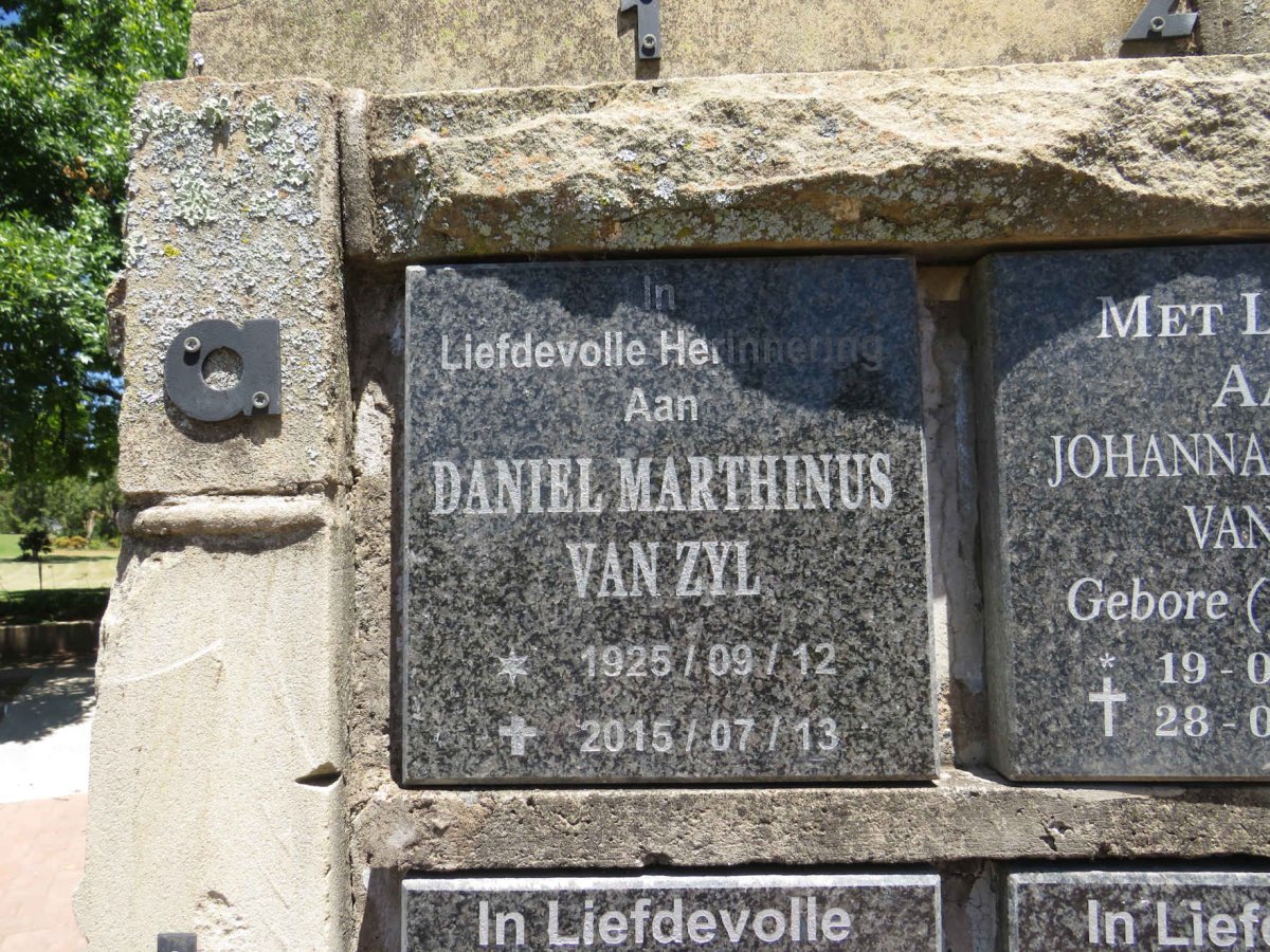 ZYL Daniel Marthinus, van 1925-2015