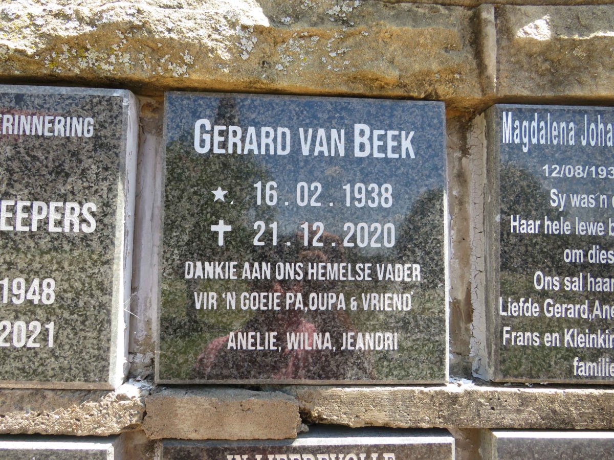 BEEK Gerhard, van 1938-2020