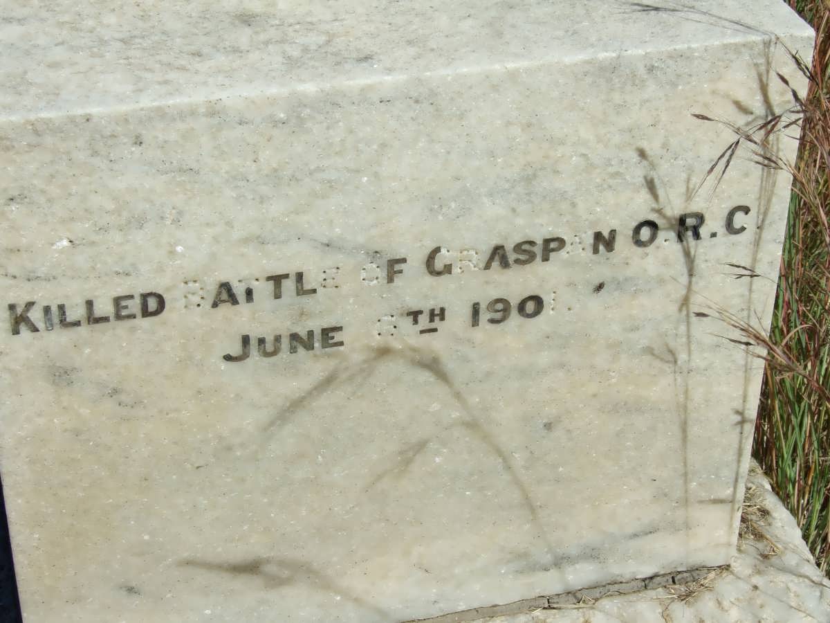 3. Killed Battle of Graspan O.R.C. June 6, 1901