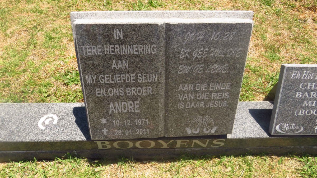 BOOYENS Andre 1971-2011