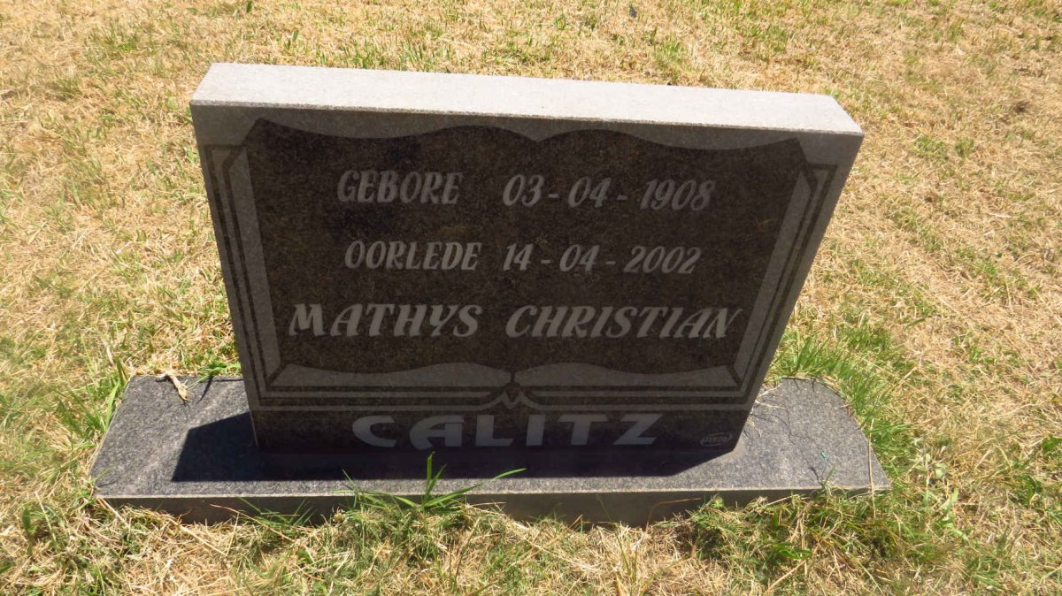 CALITZ Mathys Christian 1908-2002