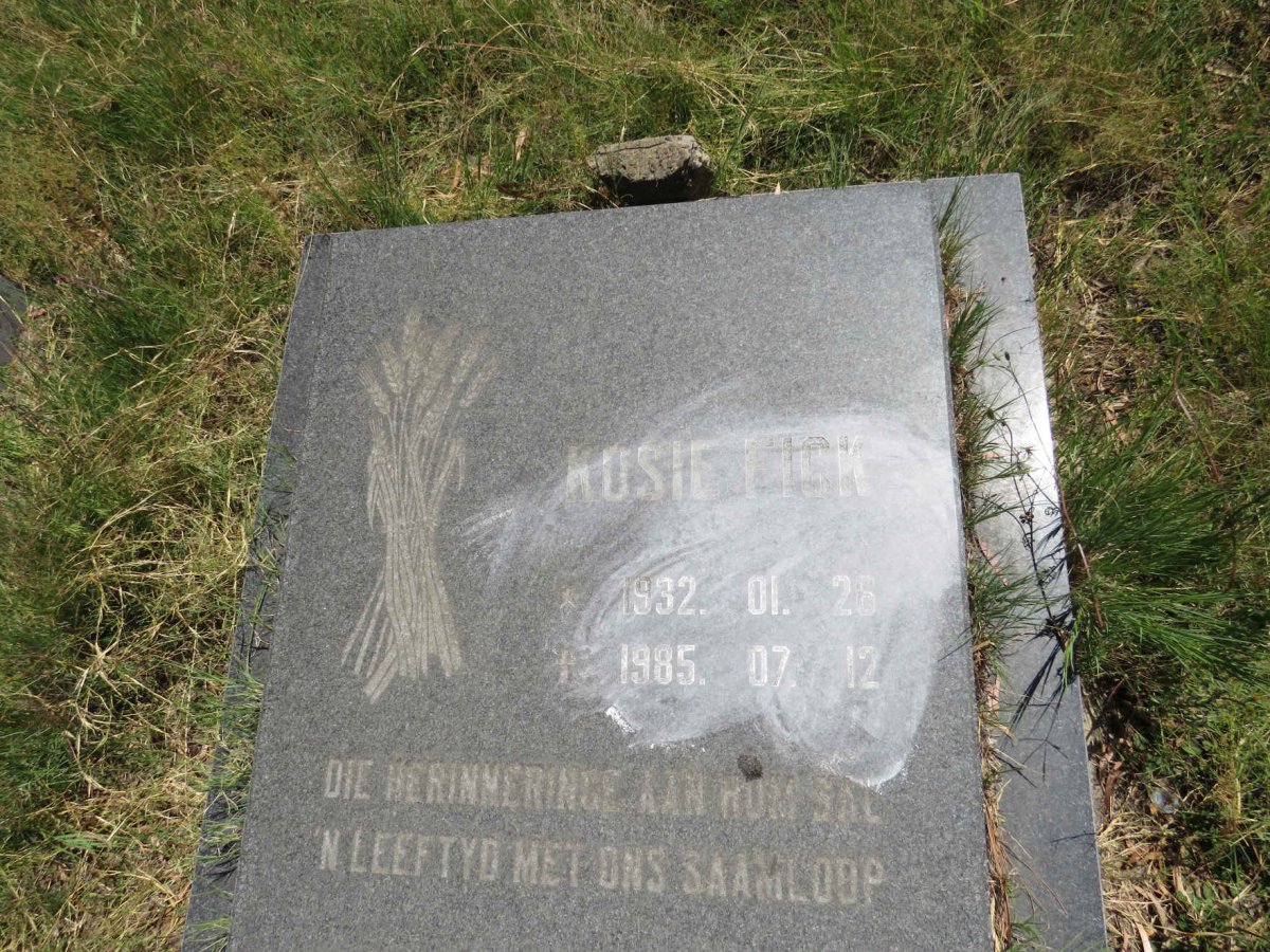 FICK Kosie 1932-1985