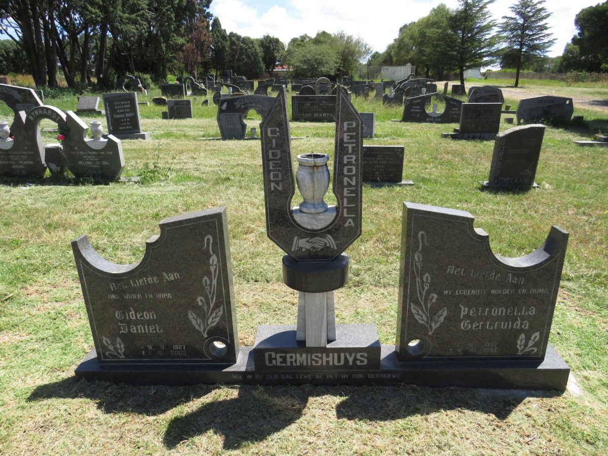 GERMISHUYS Gideon Daniel 1921-2003 & Petronella Gertruida 1937-1993