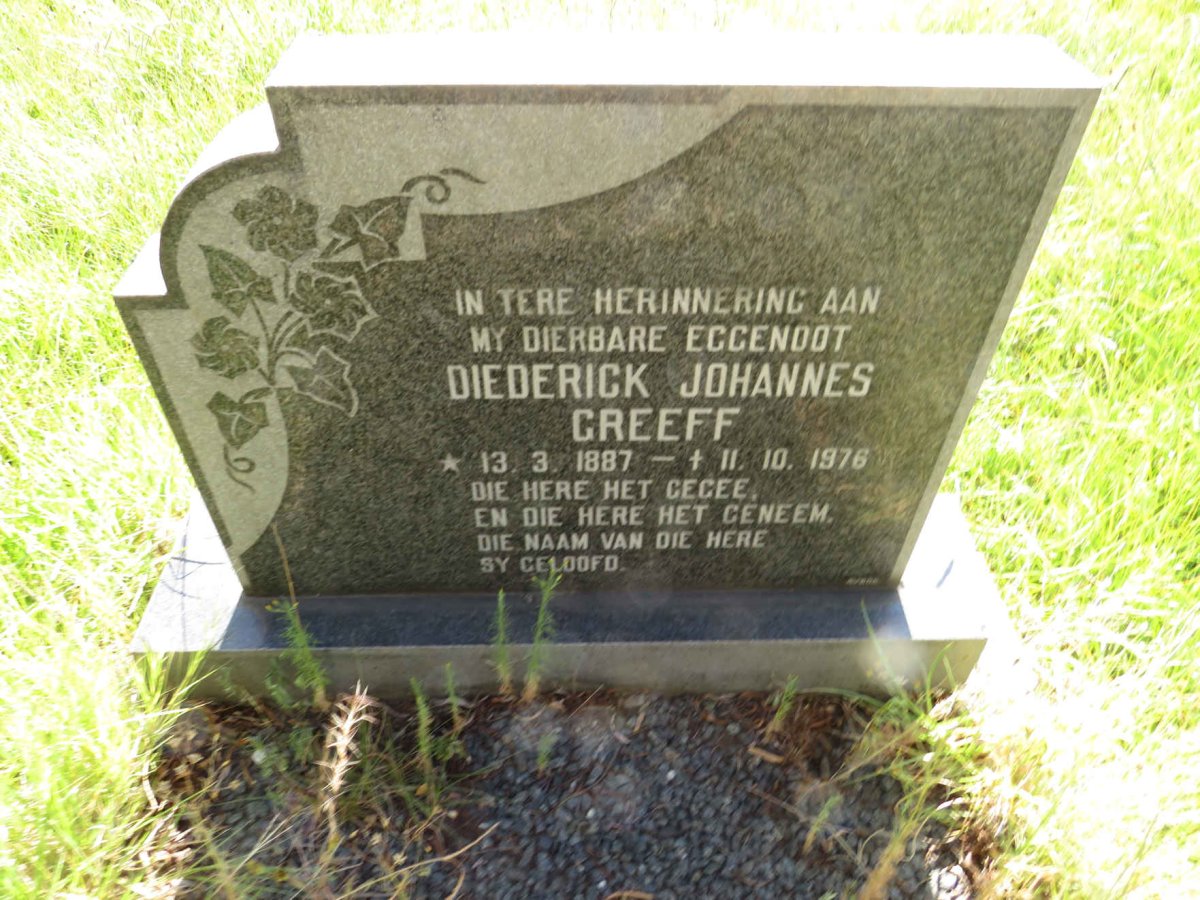 GREEFF Diederick Johannes 1887-1976