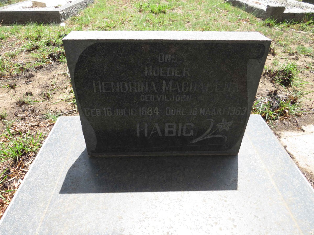 HABIG Hendrina Magdalena nee VILJOEN 1884-1963