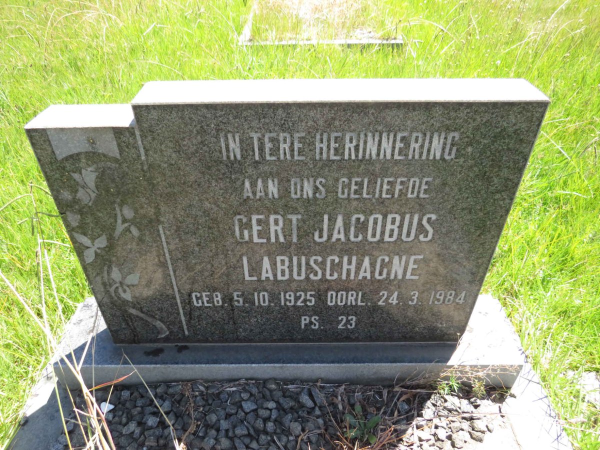 LABUSCHAGNE Gert Jacobus 1925-1984