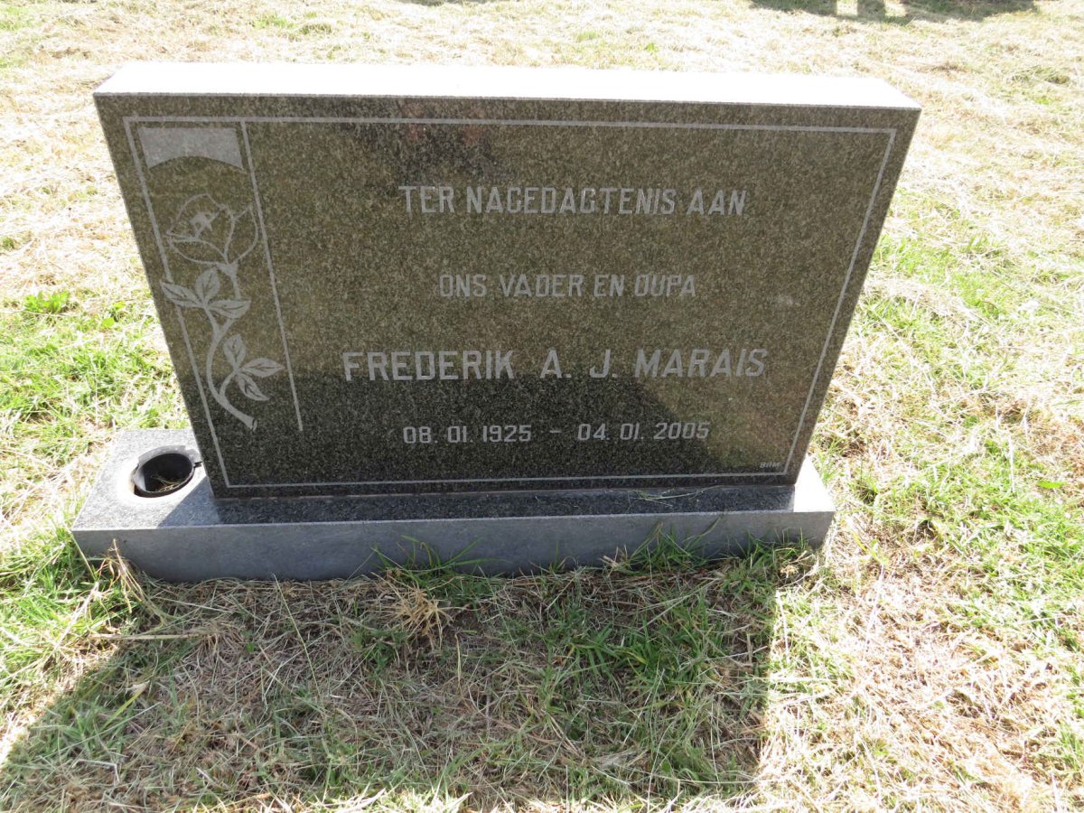 MARAIS Frederik A.J. 1925-2005