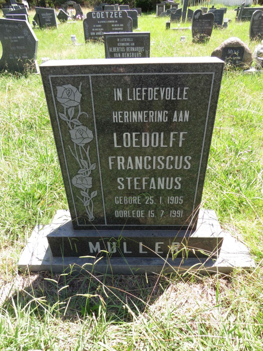 MULLER Loedolff Franciscus Stefanus 1905-1991