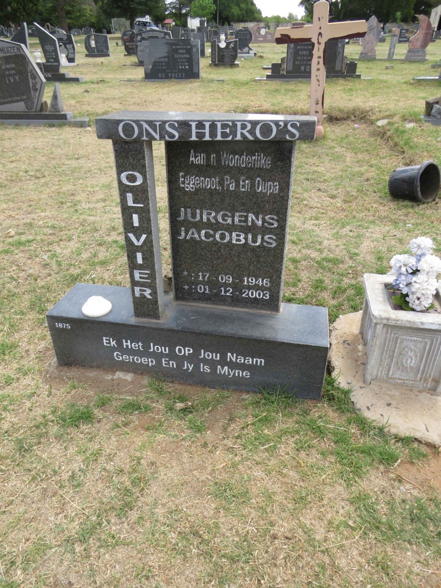 OLIVIER Jurgens Jacobus 1946-2003