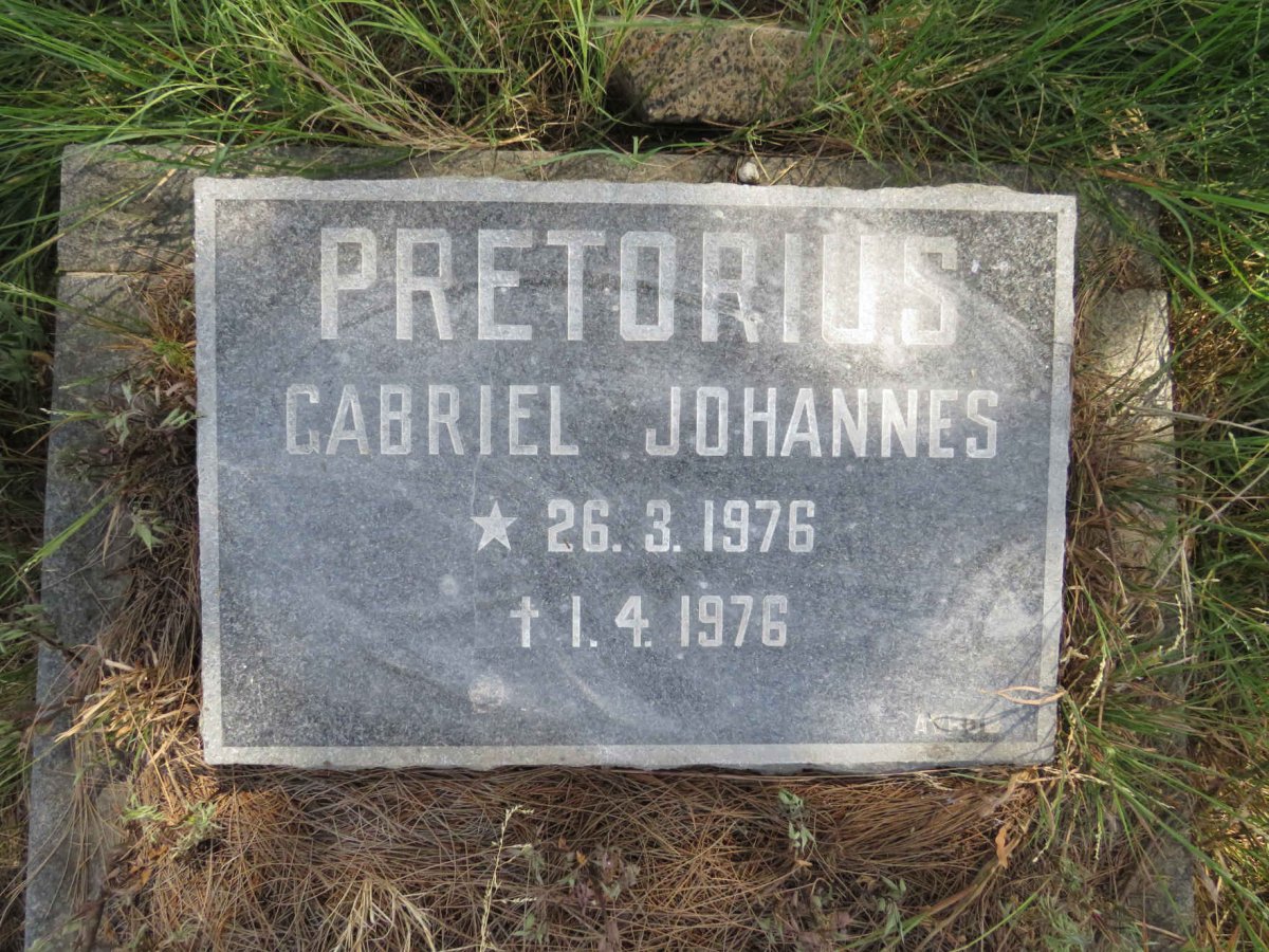 PRETORIUS Gabriel Johannes 1976-1976