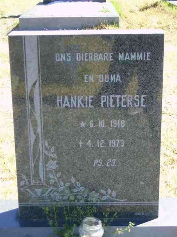 PIETERSE Hankie 1918-1973