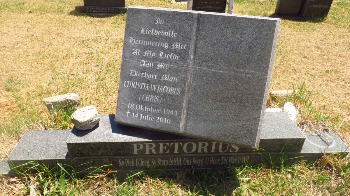 PRETORIUS Christiaan Jacobus 1943-2010
