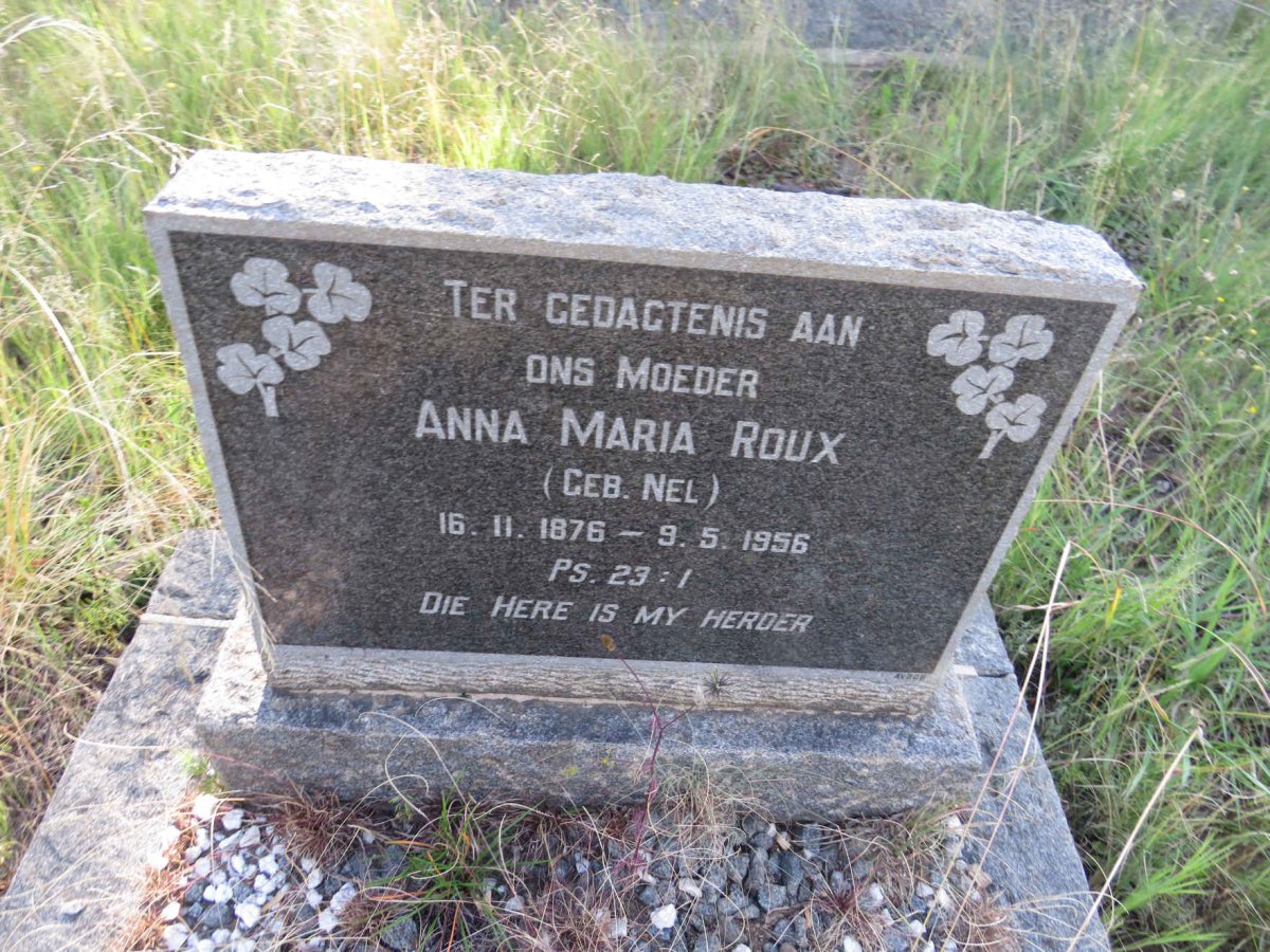 ROUX Anna Maria nee NEL 1876-1956
