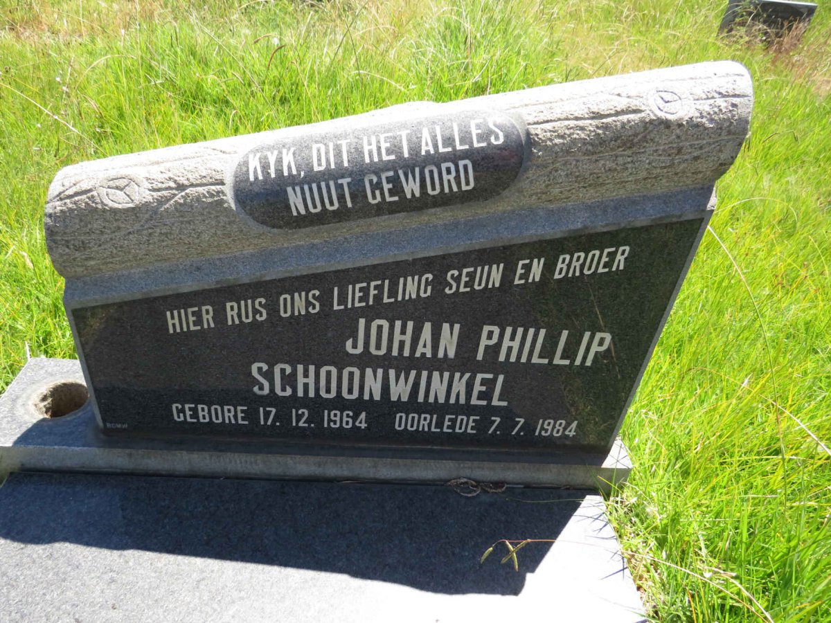 SCHOONWINKEL Johan Phillip 1964-1984