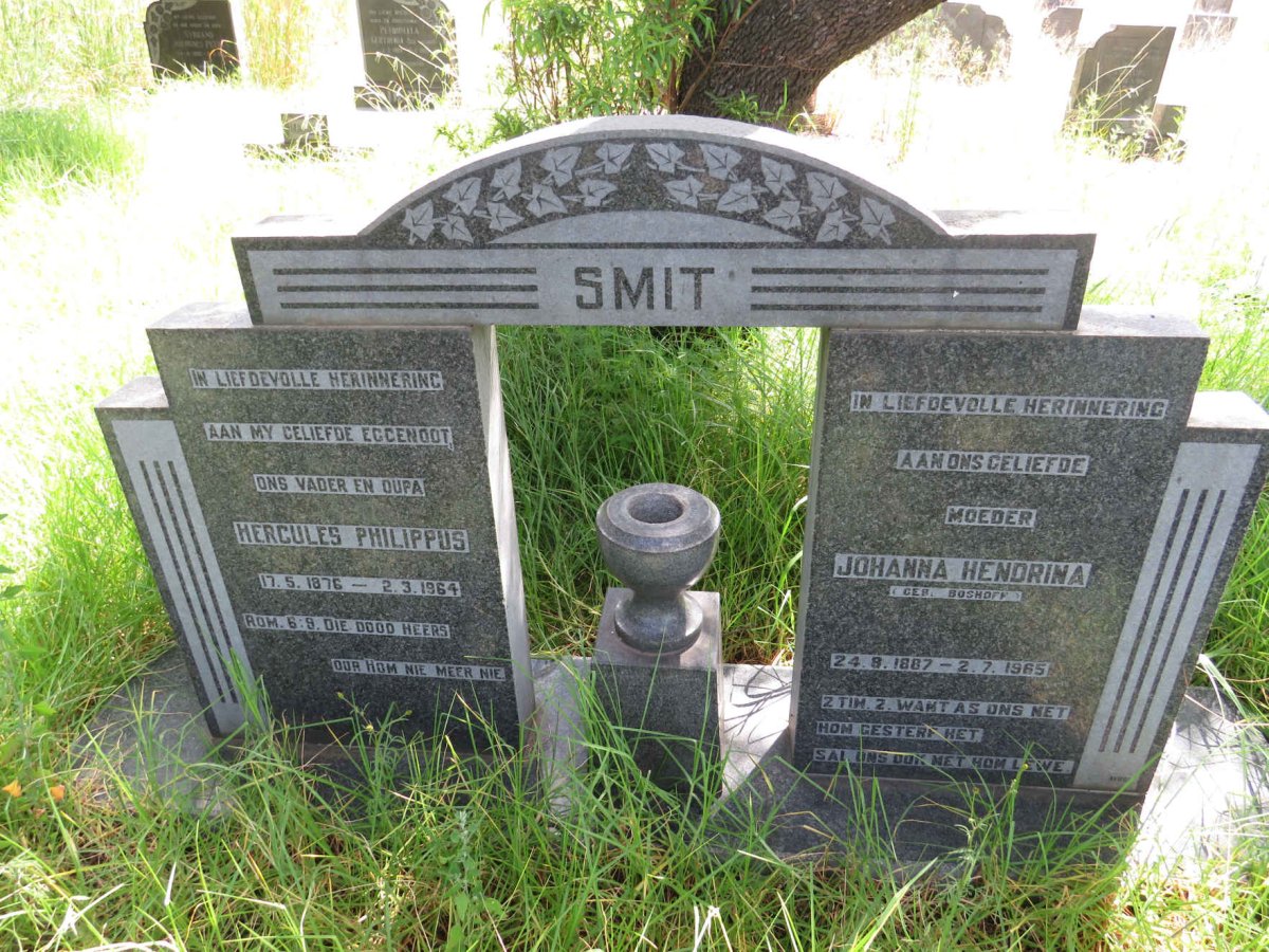 SMIT Hercules Philippus 1876-1964 & Johanna Hendrina BOSHOFF 1877-1965
