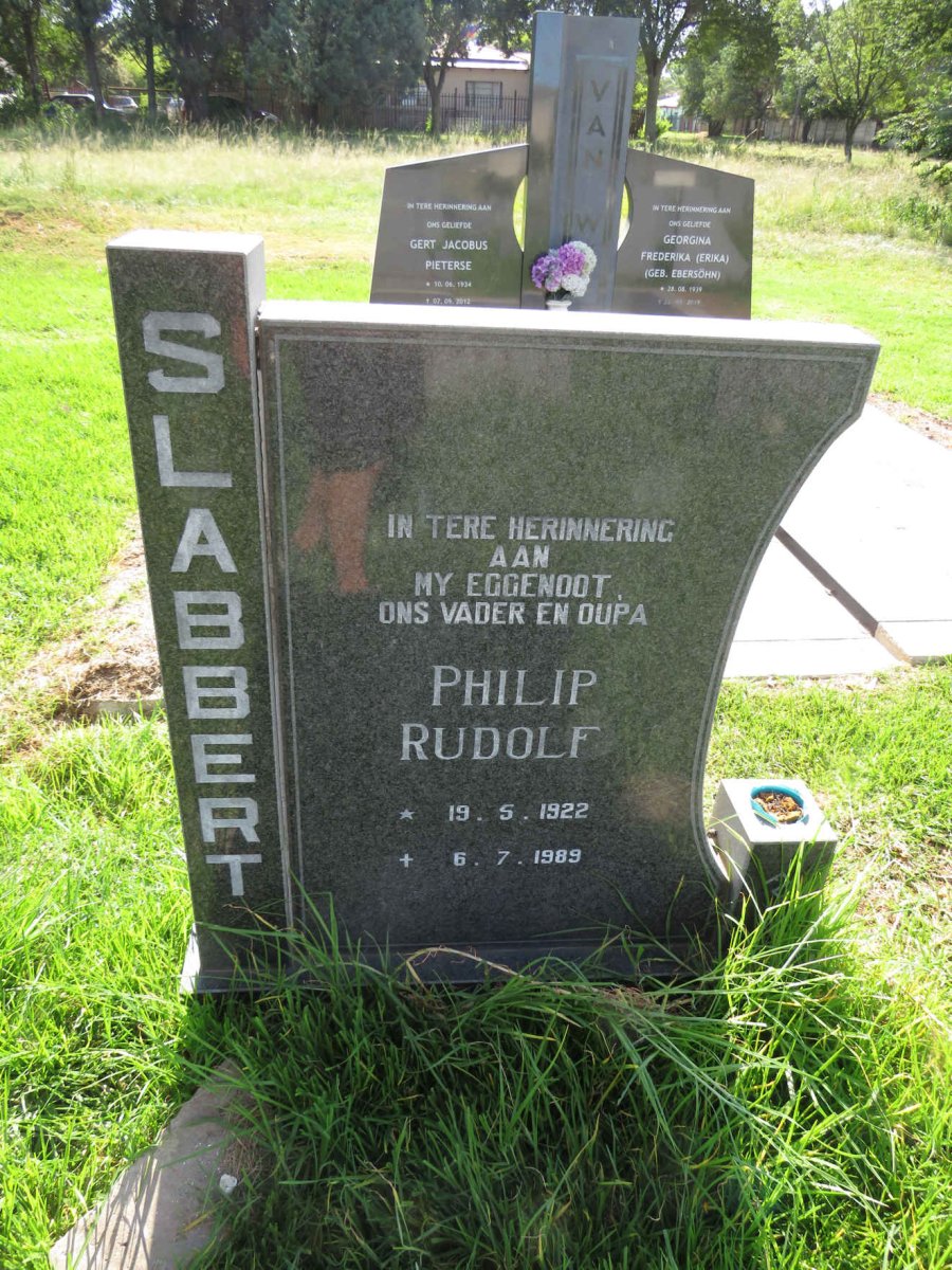 SLABBERT Philip Rudolph 1922-1989