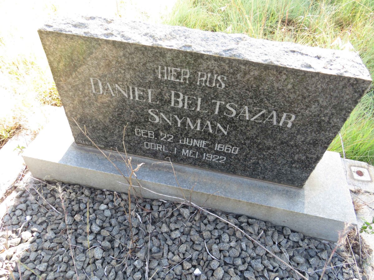 SNYMAN Daniel Beltsazar 1860-1922