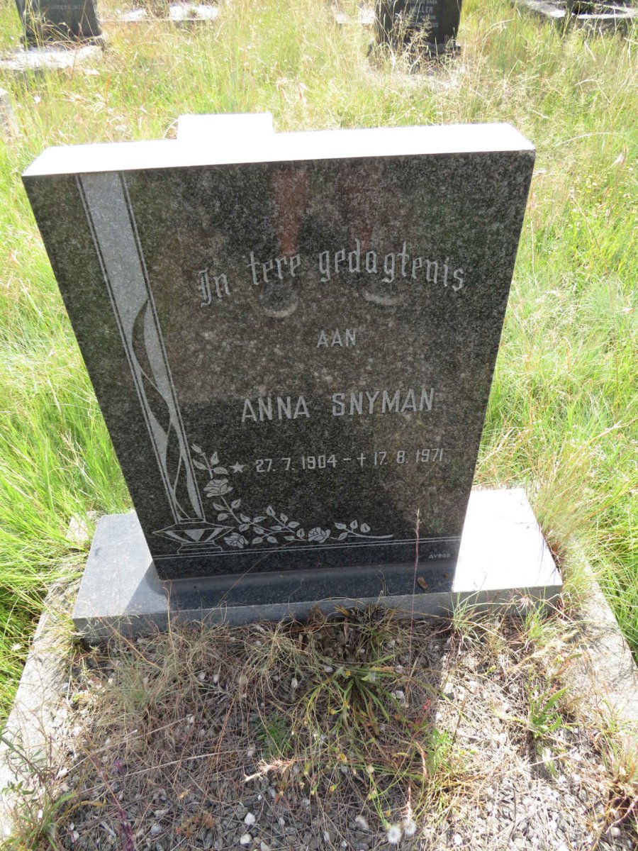 SNYMAN Anna 1904-1971