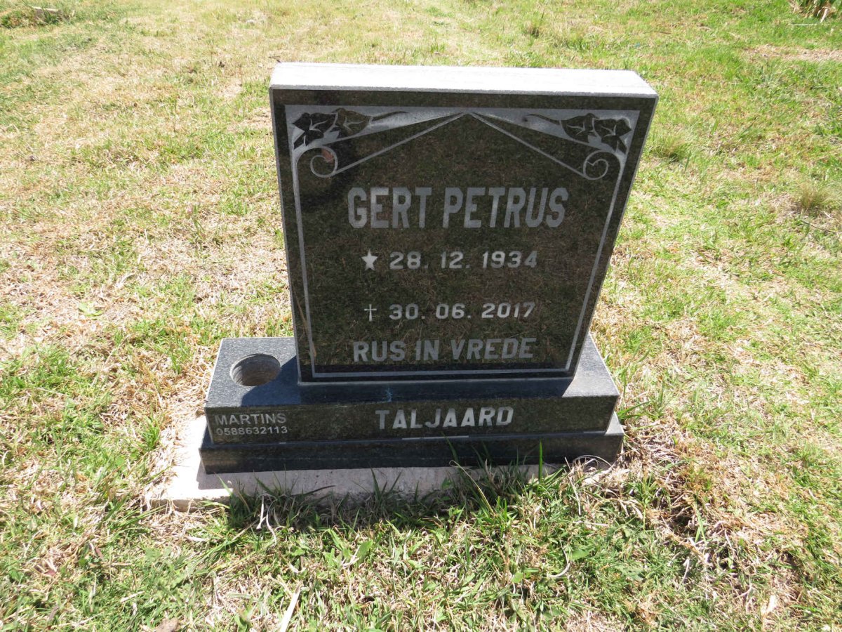 TALJAARD Gert Petrus 1934-2017