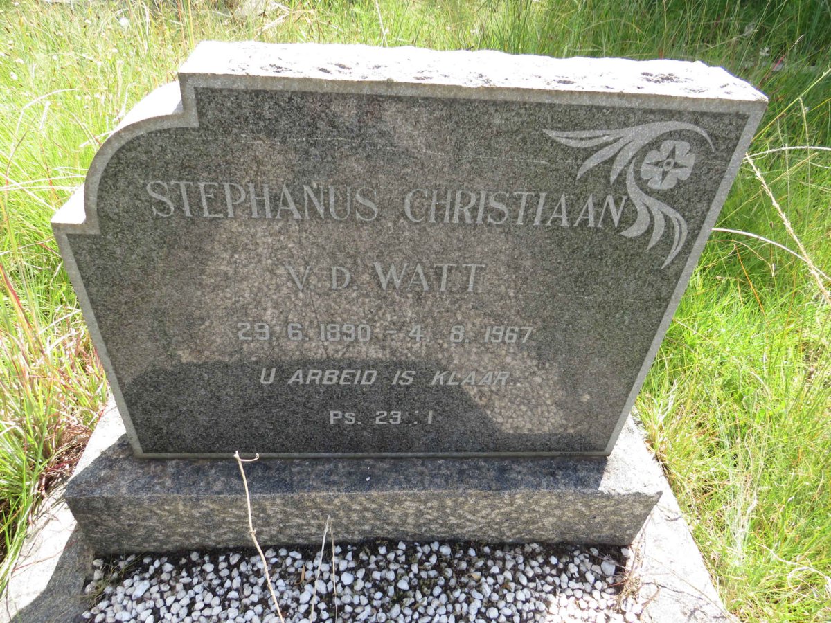 WATT Stephanus Christiaan, v.d. 1890-1967 
