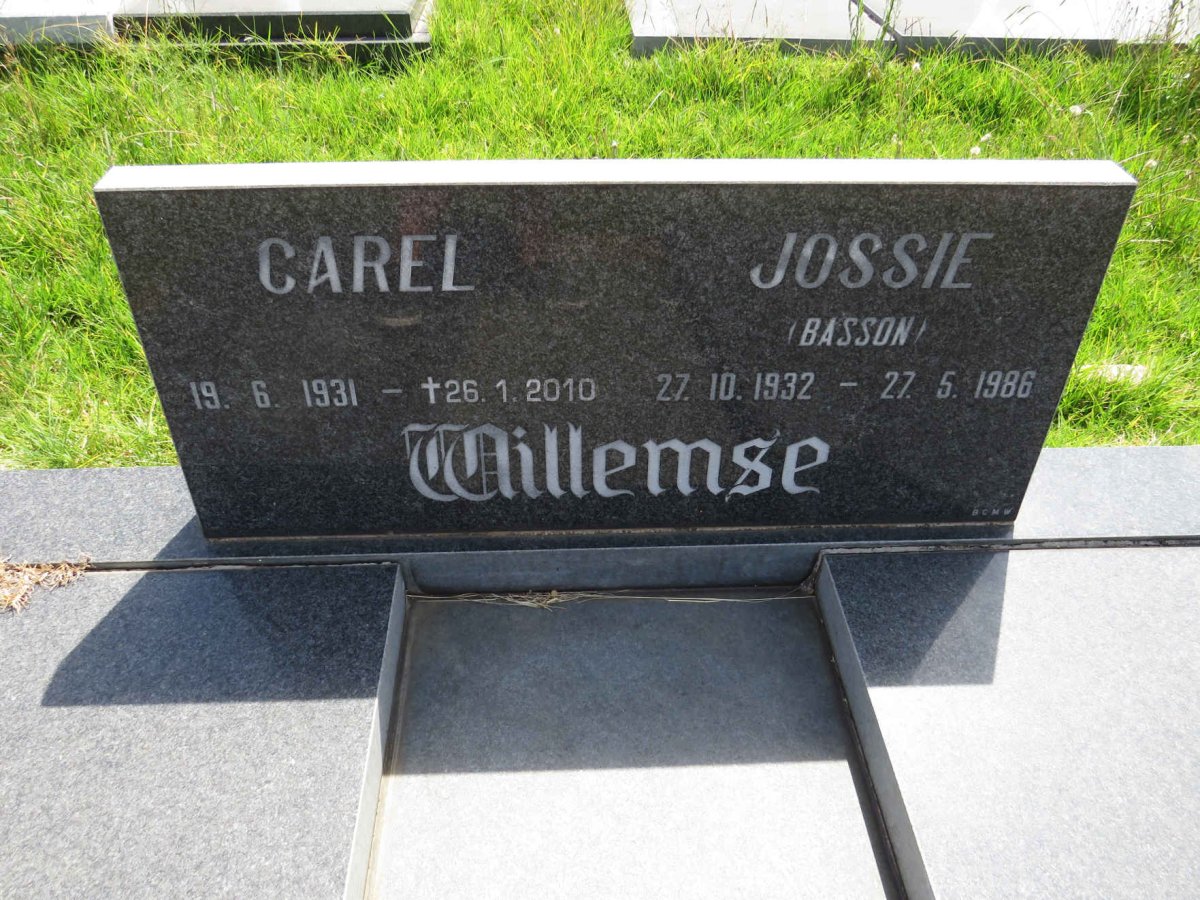 WILLEMSE Carel 1931-2010 & Jossie BASSON 1932-1986