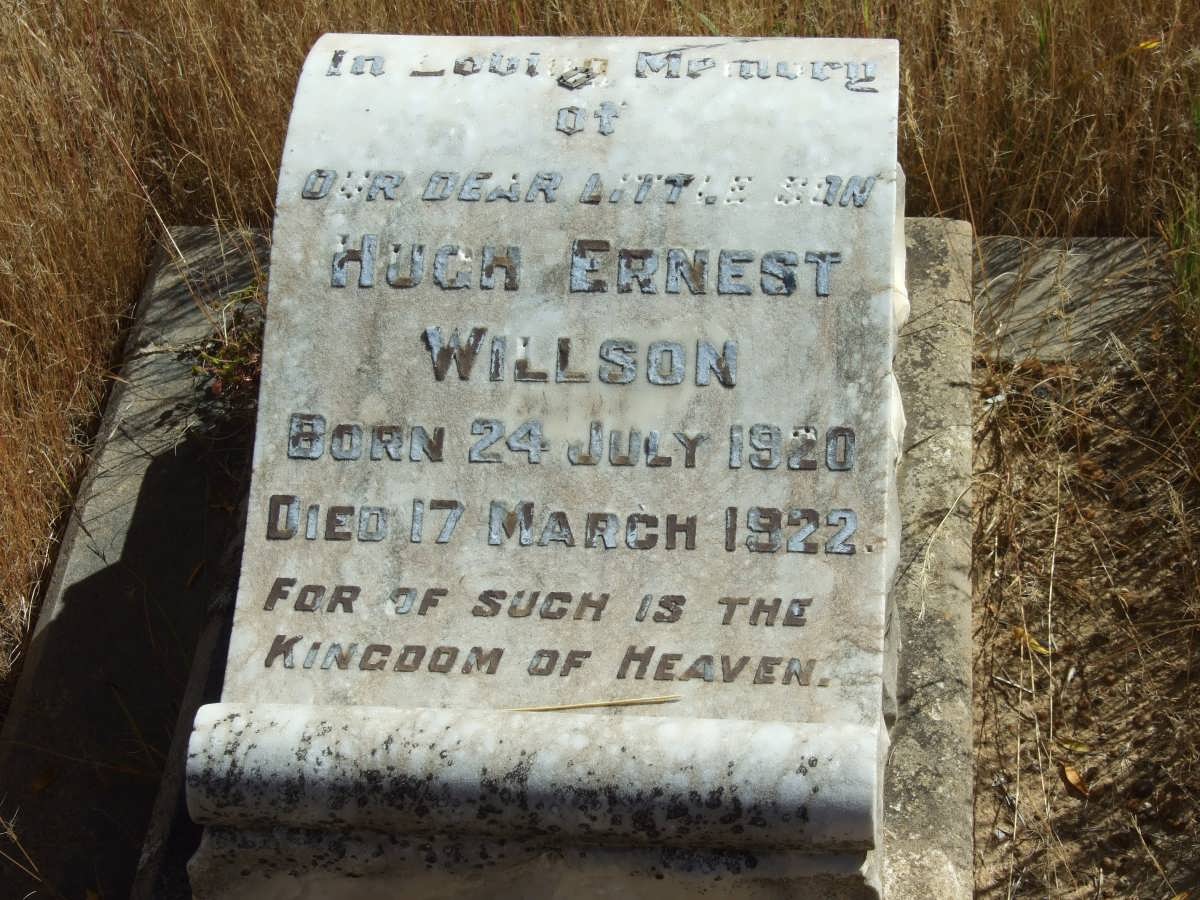 WILLSON Hugh Ernest 1920-1922