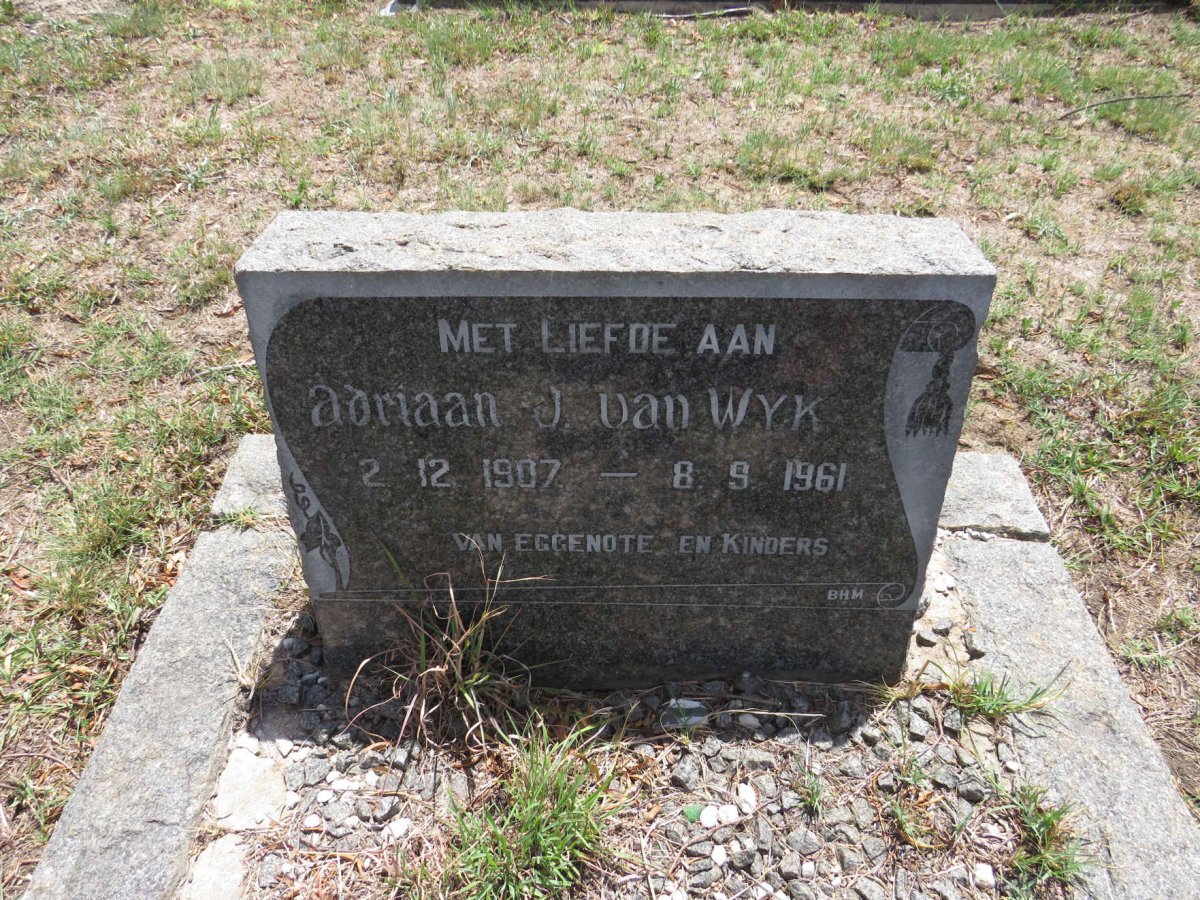 WYK Adriaan J., van 1907-1961