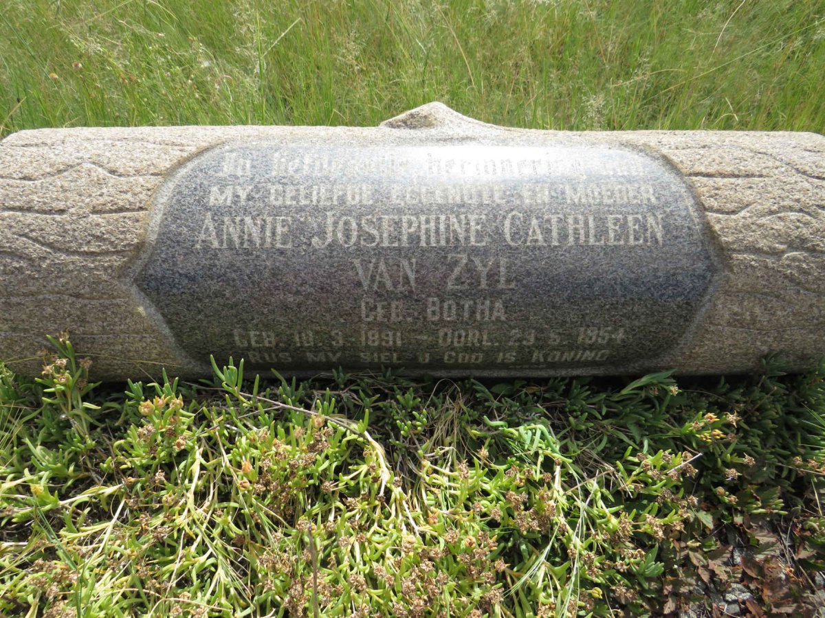 ZYL Annie Josephine Cathleen, van nee BOTHA 1891-1954