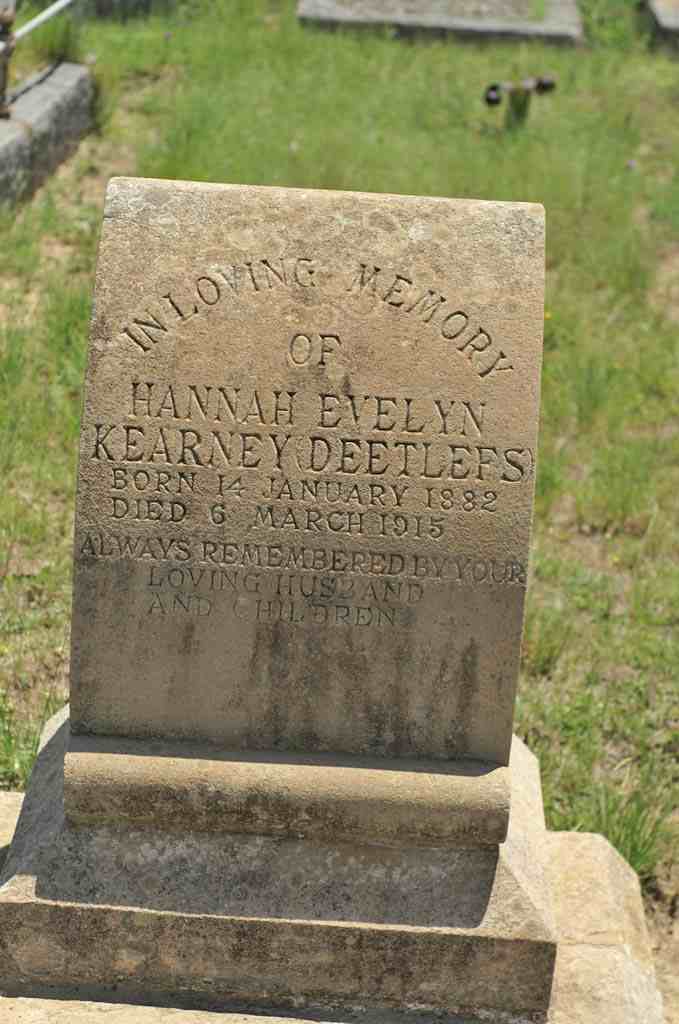 KEARNEY Hannah Evelyn nee DEETLEFS 1882-1915