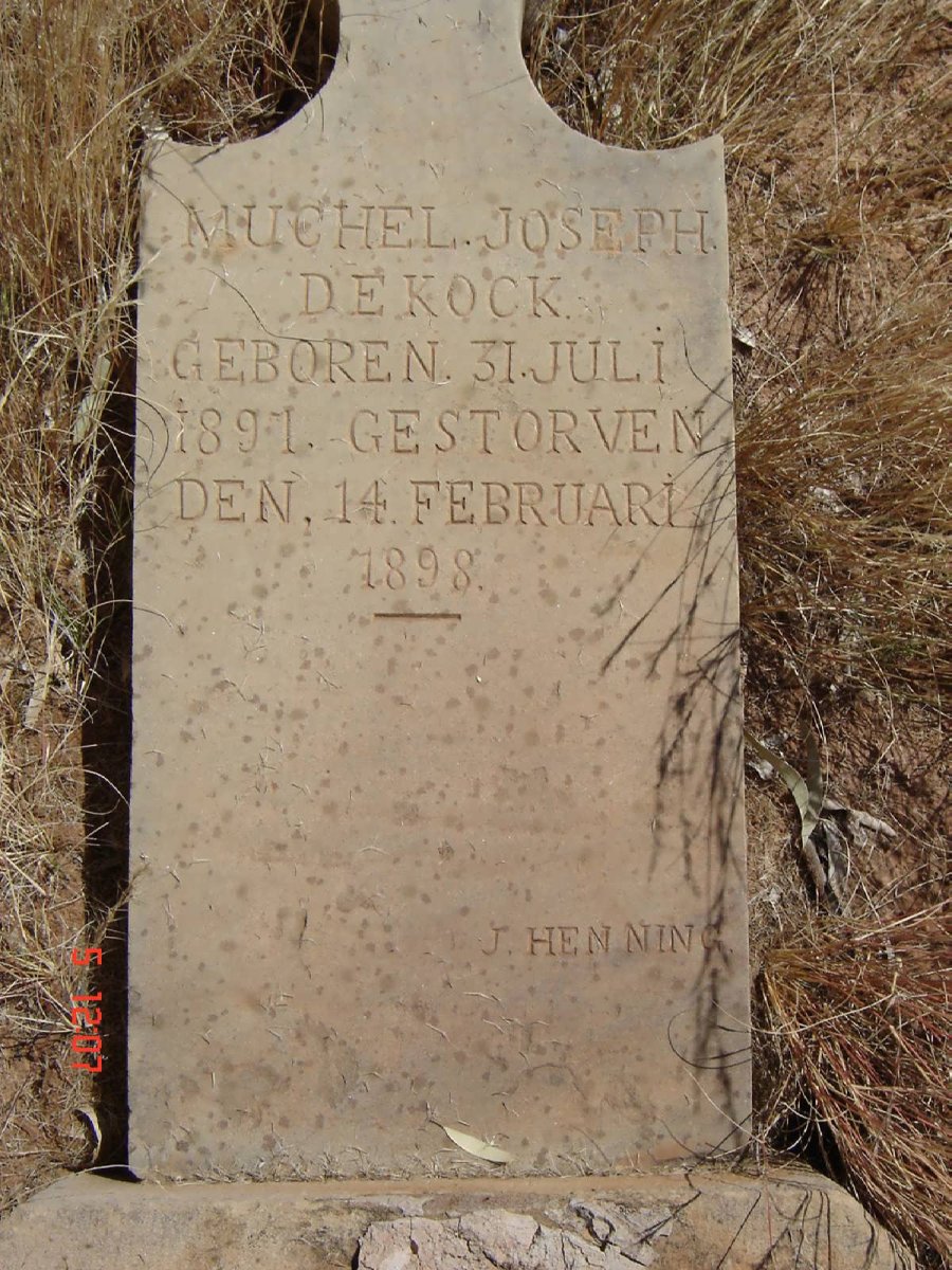 KOCK Muchel Joseph, de 1891-1898