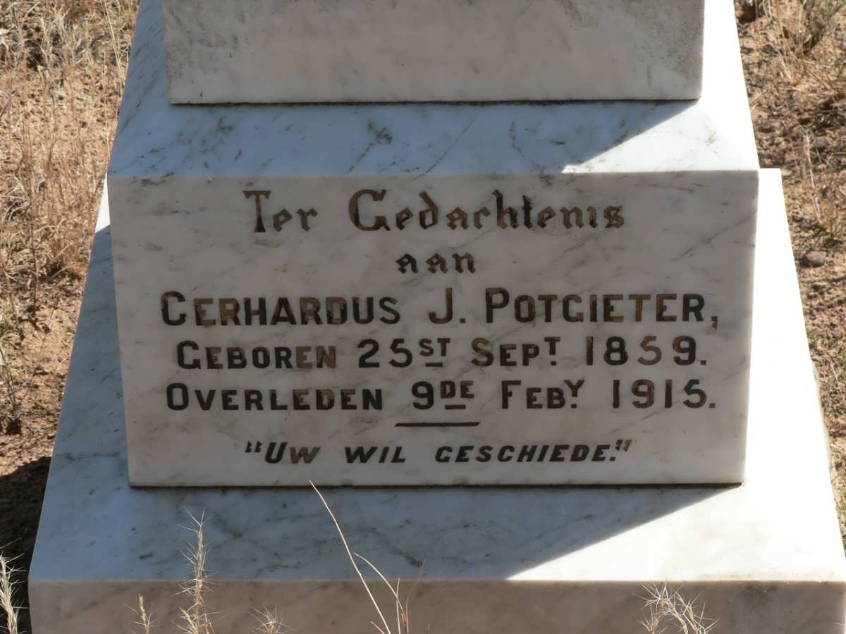 POTGIETER Gerhardus J. 1859-1915
