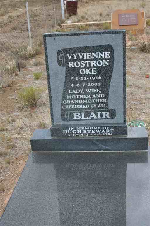 BLAIR Vyvienne Rostron Oke 1916-2001 :: BLAIR Hugh Stewart 1913-1984