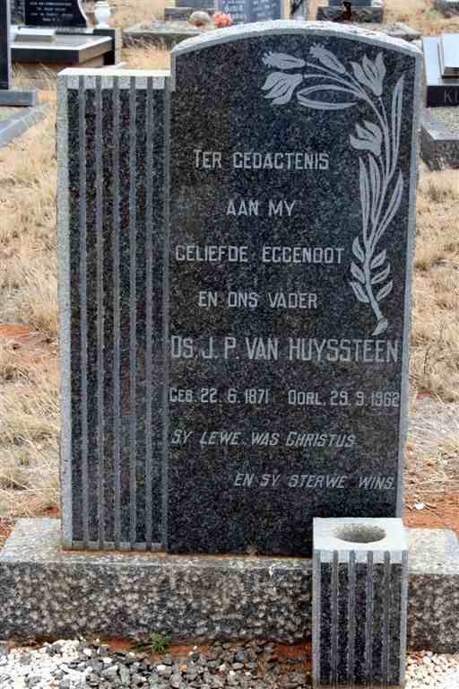 HUYSSTEEN J.P., van 1871-1962