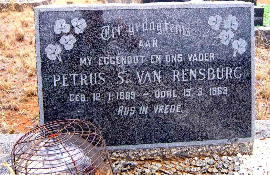 RENSBURG Petrus S., van 1889-1963