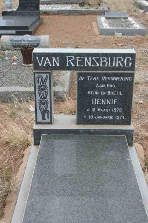 RENSBURG Hennie, van 1973-1974