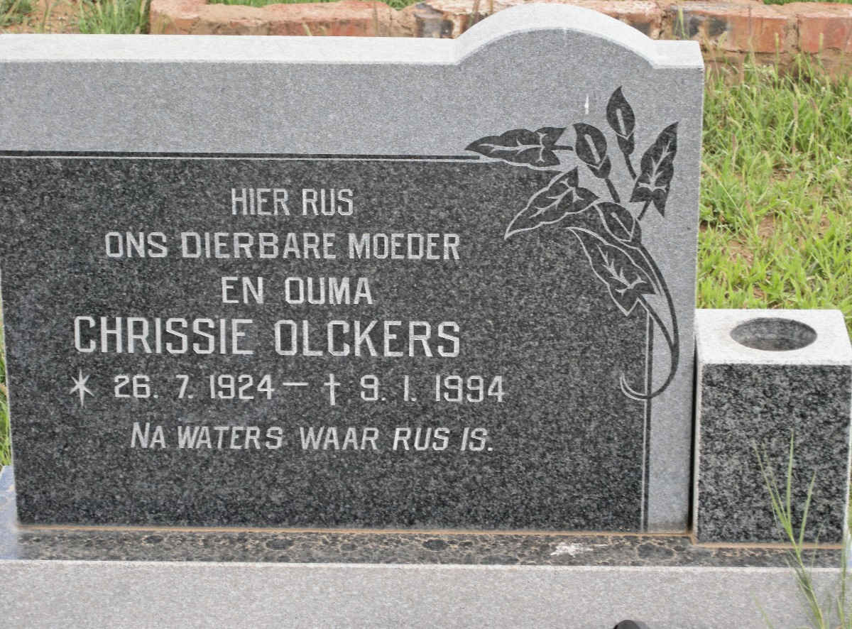 OLCKERS Chrissie 1924-1994