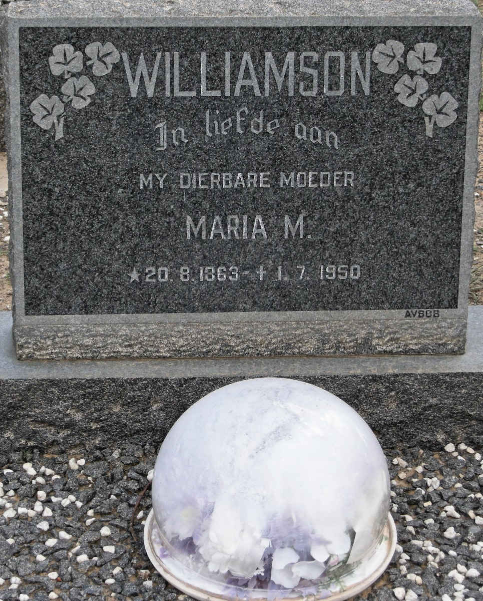 WILLIAMSON Maria M. 1863-1950