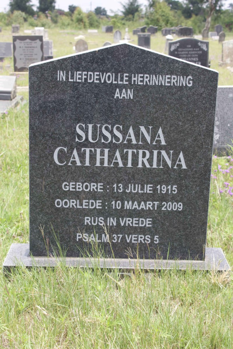 ? Sussana Cathatrina 1915-2009