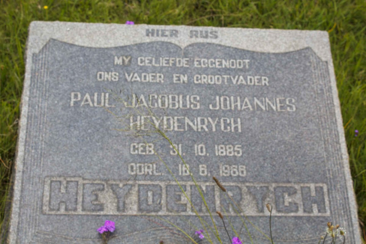 HEYDENRYCH Paul Jacobus Johannes 1885-19?8