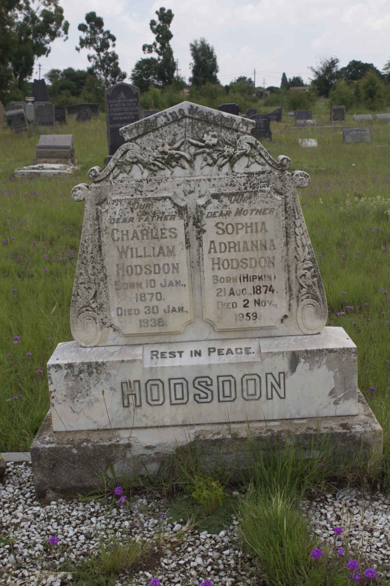 HODSDON Charles William 1870-1936 & Sophia Adrianna HIPKIN 1874-1959 