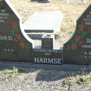 HARMSE Christiaan B.S. 1912- &amp; Susanna I.W. STOPFORTH 1916-1983
