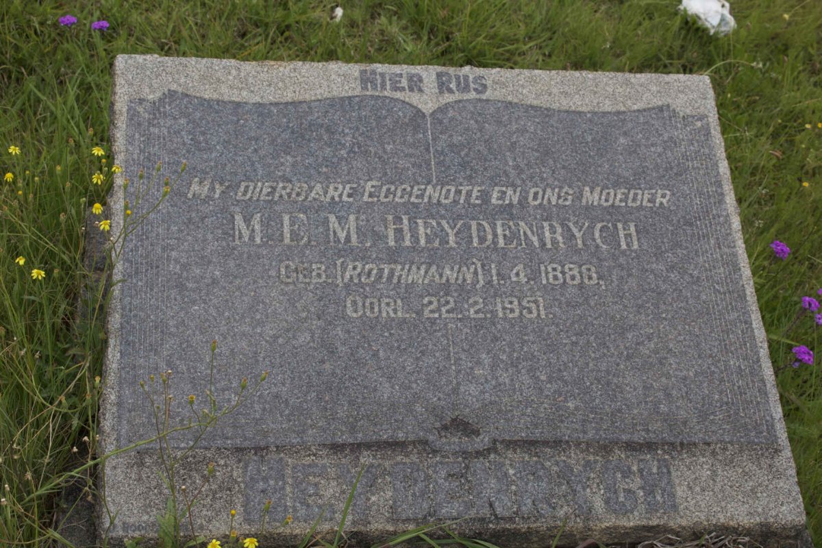 HEYDENRYCH M.E.M.  nee ROTHMANN 1888-1951